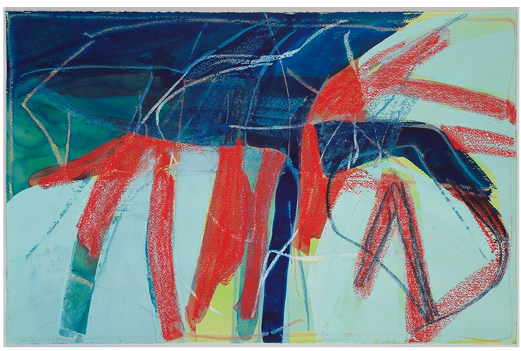 Drawn activity     2014   watercolor/oil pastel on paper    26x40"