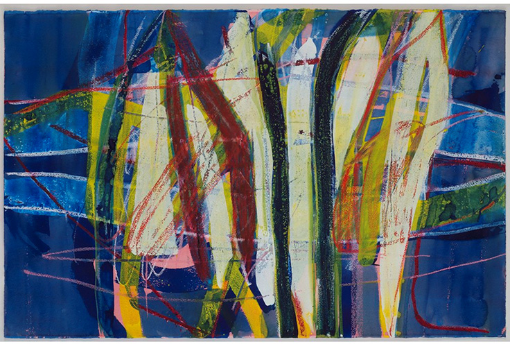 Vertical and horizontal    2014    watercolor/oil pastel on paper   24x40"