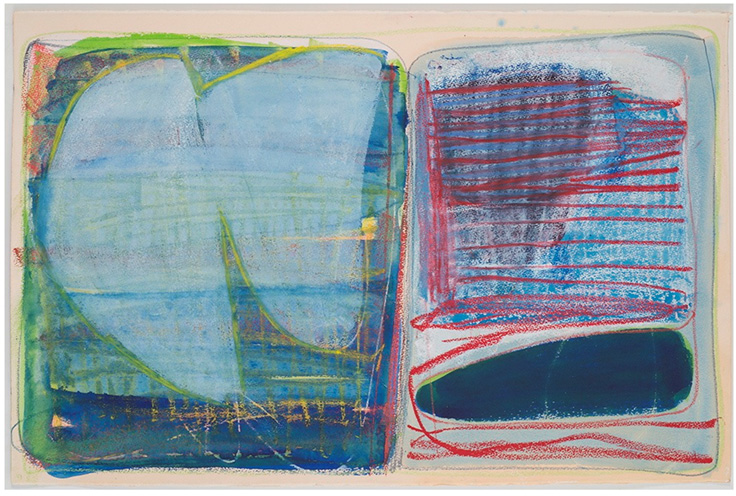 Different states     2014   watercolor/oil pastel on paper    26x40"