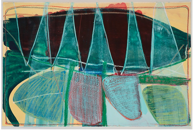Different states     2014   watercolor/oil pastel on paper    26x40"