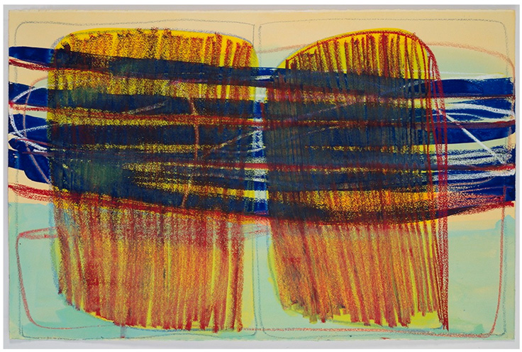 Different states     2014   watercolor/oil pastel on paper    26x40"