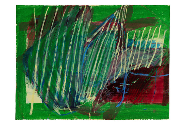 Vertical and horizontal    2014    watercolor/oil pastel on paper   24x40"